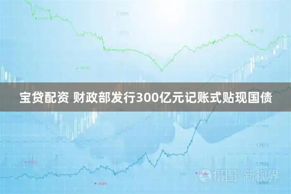 宝贷配资 财政部发行300亿元记账式贴现国债