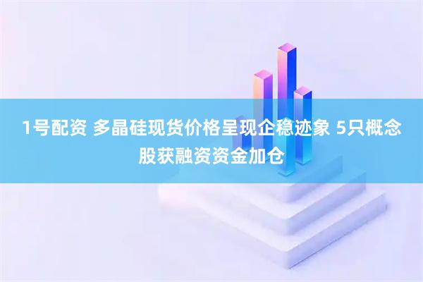 1号配资 多晶硅现货价格呈现企稳迹象 5只概念股获融资资金加仓